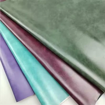 Ny konstgjord tjocklek 1. 0 mm PU-läder dubbelfärg oljskinn läder tyg imitation läder för skor, väskor, soffa, gif